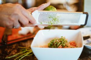 making salmon crostini
