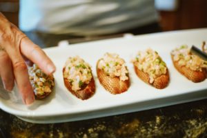 salmon crostini two