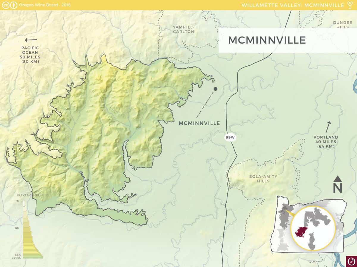 McMinnville AVA Map