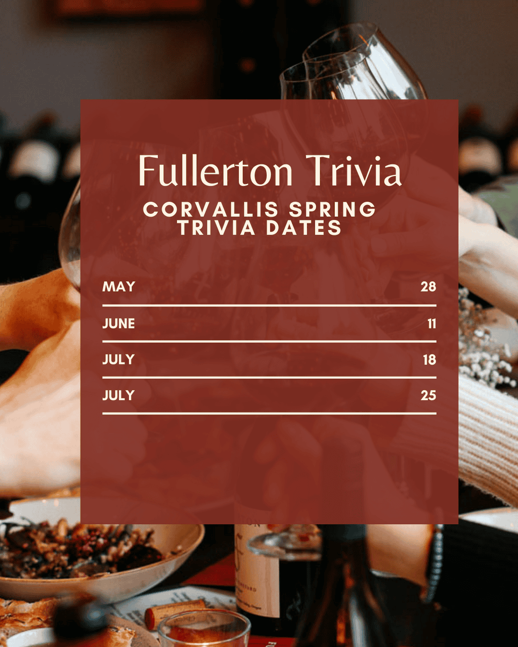 Trivia at The Fullerton Winery in Corvallis
